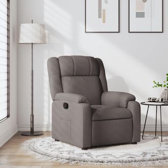 vidaXL Sill&oacute;n Reclinable De Tela Gris Taupe Vidaxl
