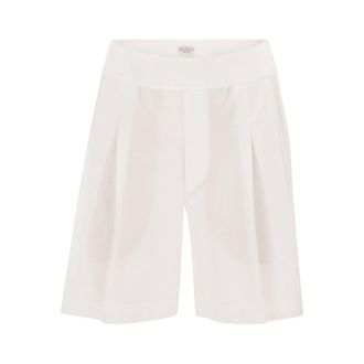 Brunello Cucinelli Dames, Korte broeken, Wit, Maat: M Katoen