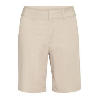 Kaffe High-waisted City Shorts Feather Gray - female - Kaffe - Casual Shorts - Beige - 2XL - Shorts