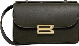 Victoria Beckham gold-tone-hardware cross-body bag - women - Calf Leather - One Size - Green