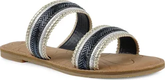 Candie's Trixy Two-Strap Sandal in Black Multi at Nordstrom, Size 10