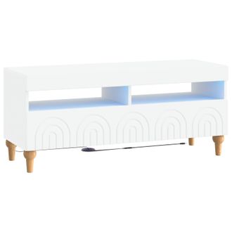 vidaXL Mueble De Tv Led Blanco Madera De Ingenier&iacute;a Vidaxl