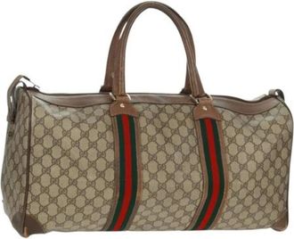 Gucci Pre-owned Weekend Bags, female, Beige, Size: ONE SIZE Pre-owned Plastic gucci-bags