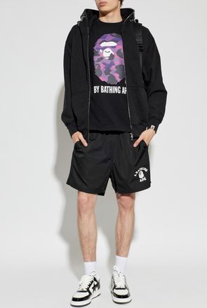 A Bathing Ape T-shirt With Logo, Mens, Black