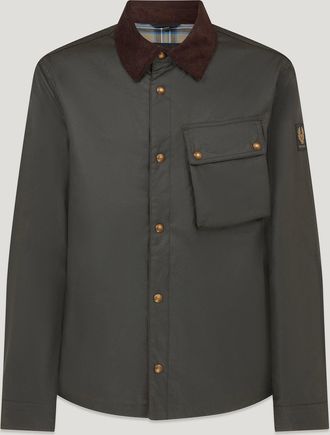 Belstaff Ground Jacket Mens Waxed Cotton Faded Olive Size 2XL