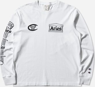 Champion Aries Sponsor Longsleeve T-Shirt White