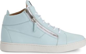 Giuseppe Zanotti Kriss mid-top sneakers - men - Leather/Rubber/Fabric - 40 - Blue