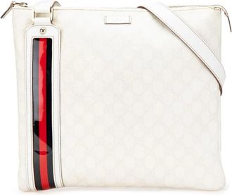 Gucci Pre-owned Cross Body Bags, female, Beige, Size: ONE SIZE Pre-owned Canvas Crossbody Bag