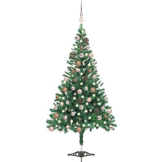 vidaXL &Aacute;rbol De Navidad Artificial Con Luces Y Bolas 564 Ramas 180 Cm Vidaxl