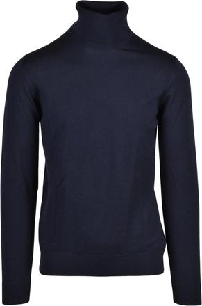 Alpha Studio Truien & Vesten, Heren, Blauw, M, Wol, Ciclista Turtleneck