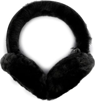 UGG logo-patch faux-fur headband - women - Polyester - One Size - Black
