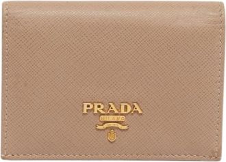 Prada Pre-owned Vintage Portemonnee - Dames - Vintage Accessoires - Beige - ONE Size - Leer - Vintage