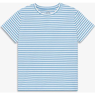 primary Adult Easy Crewneck Stripe Tee in Cornflower White Stripe at Nordstrom, Size Xx-Large