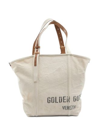 Golden Goose Shopping 24.7 ew Treated Canvas Body And Leather Detail With Antique Silver Accessories