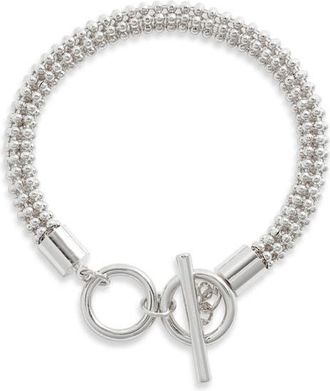 Open Edit Ball Chain Toggle Bracelet in Silver at Nordstrom