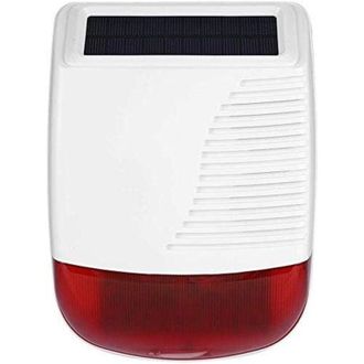 OEM Sir&egrave;ne DAlarme Ext&eacute;rieure - Sans Fil - Solaire - &Eacute;tanche Ip65 - 110 Db - Anti-sabotage - Pour Maison Jardin - 1 Pi&egrave;ce