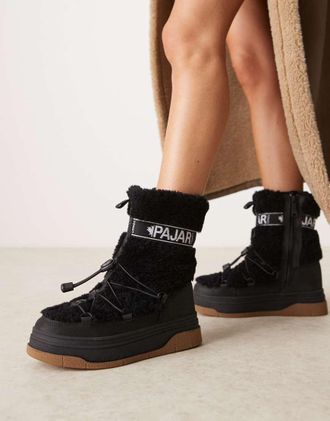 Pajar Janie - Stivali da neve alti neri-Nero