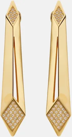 Versace Crystal-embellished drop earrings
