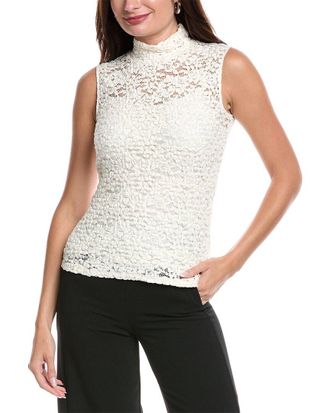Theory Lace Mock Neck Top