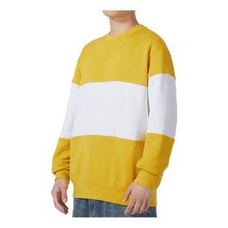 Nike Club French Terry Colour-Blocked Crew Vivid Sulphur FB7849-709