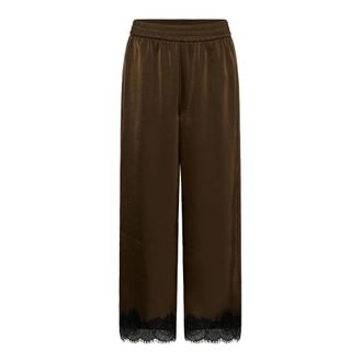 Kaffe Wijde broeken - Dames - Broeken - Bruin - Maat: XL
