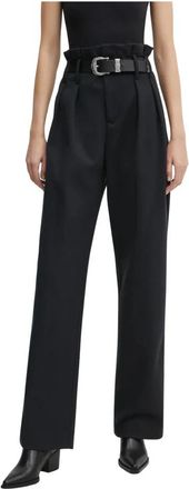 Iro Kotel Wijde Broek - Dames - Wijde Broeken - Zwart - S - Polyester - Broeken