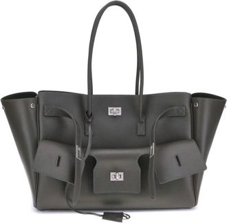 Balenciaga Tassen, Dames, Zwart, ONE Size, Leer, Middelgrote Schoudertas met Zakontwerp