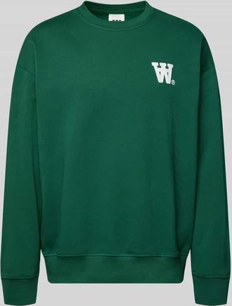 Wood Wood Sweatshirt mit Logo-Badge Modell Noel in Gruen, Größe XXL