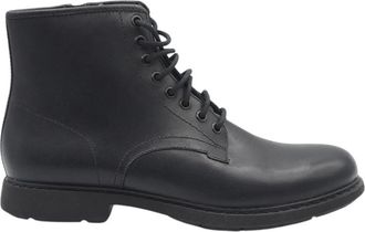 Camper Heren Su&egrave;de of Zwarte Leren Laarzen - Heren - Veterlaarzen - Zwart - 44 EU - Su&egrave;de - Schoenen