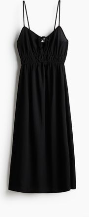 H&M Gecrinkeltes Jerseykleid - Schwarz