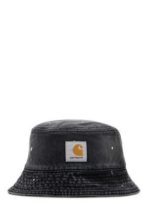Carhartt Work in Progress Black Belmar Logo Bucket Hat
