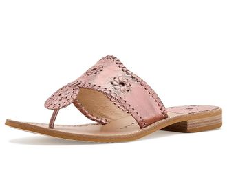 Jack Rogers Jacks Flat Sandal Womens Sandals Rose Quartz : 6.5 M, Leather
