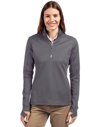 Cutter & Buck Traverse Stretch Eco Quarter Zip Womens Pullover