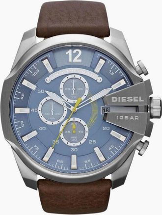 Diesel Mens Diesel DZ4281 Mega Chief Chronograph Mens Watch - Blue/Brown