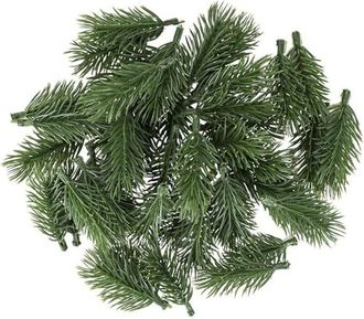 OEM Set De 100 Ramas Artificiales De Abeto - Verde - 6 Cm De Largo - Decoraci&oacute;n Para Corona De Adviento - Verde Abeto