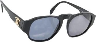 Chanel Pre-owned Vintage Zonnebril - Dames - Vintage Accessoires - Zwart - ONE Size - Vintage