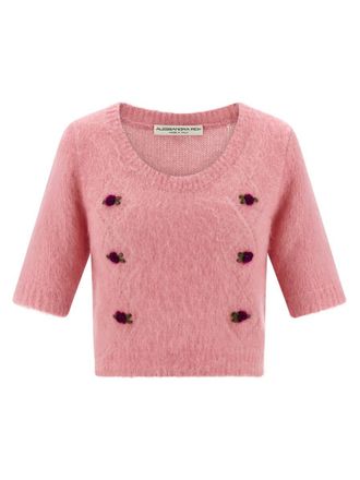 Alessandra Rich Carded Mohair Sweater
