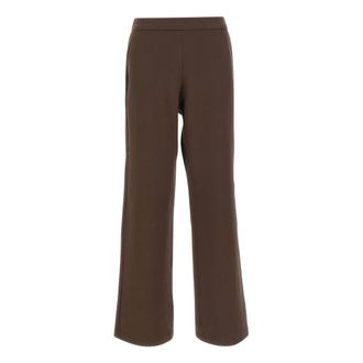 Elena Miro Dames, Broeken, Bruin, Maat: S Viscose
