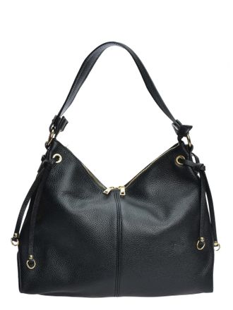 Isabella Rhea Zwart Rundleer Tas