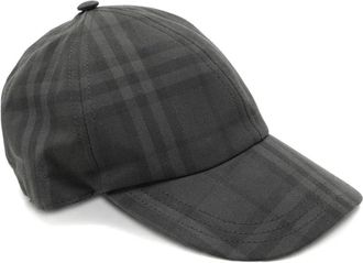 Burberry Geruite honkbalpet - Grijs