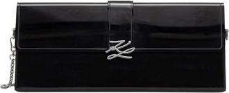 Karl Lagerfeld K/Soir&eacute;e Autograph Flap Clutch - - Bags - Donna - Nero - ONE SIZE
