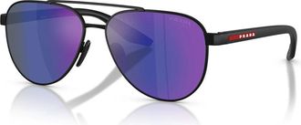 Prada Linea Rossa Psa52S Sunglasses - unisex - Prada - Sunglasses - Black - 58 MM - Accessories