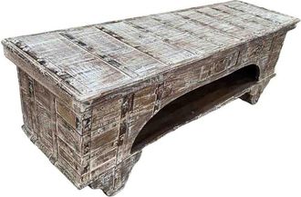 Wanderlust Deco Mueble bajo de madera artesanal 165-175x45x57h cm