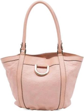 Gucci Pre-owned Vintage Schoudertas - Dames - Vintage Schoudertas - Roze - ONE Size - Leer - Vintage