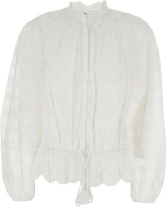 Isabel Marant Dames, Blouses & Shirts, Wit, Maat: S Katoen