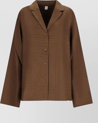 Toteme monogram print long sleeve shirt