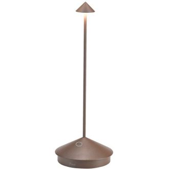 Zafferano Lampada da tavolo led ricaricabile corten zafferano ld2650r3 design compatto