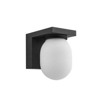 Lucande L&aacute;mpara de pared exterior de aluminio negro