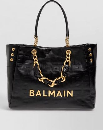Balmain 1945 calf leather shoulder bag