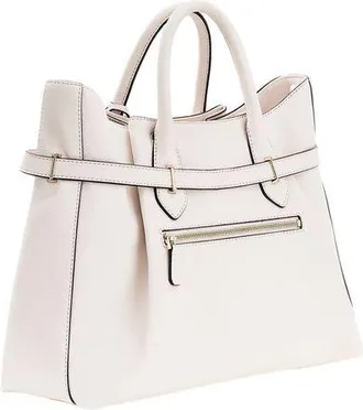 Guess Womens Satchel Bag Off White Polyurethane - Satchel-Bags